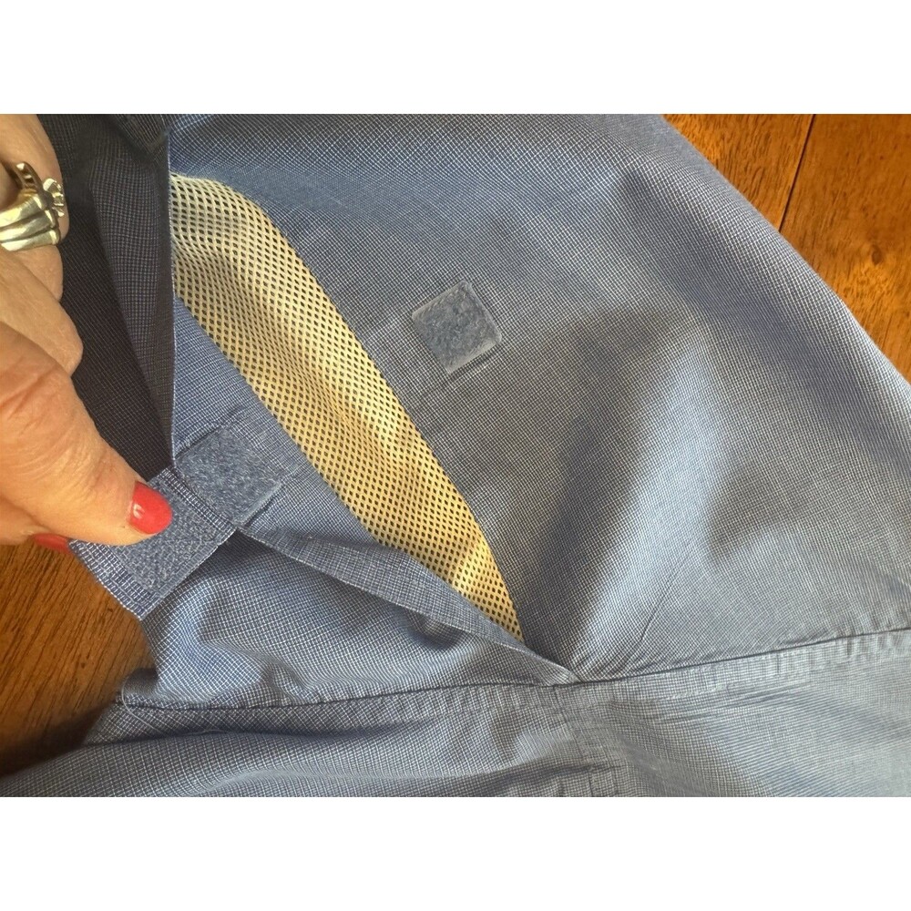 ExOfficio Insect Shield Fishing Hiking Shirt Men’s Large Blue Vented Travel - Picture 7 of 15